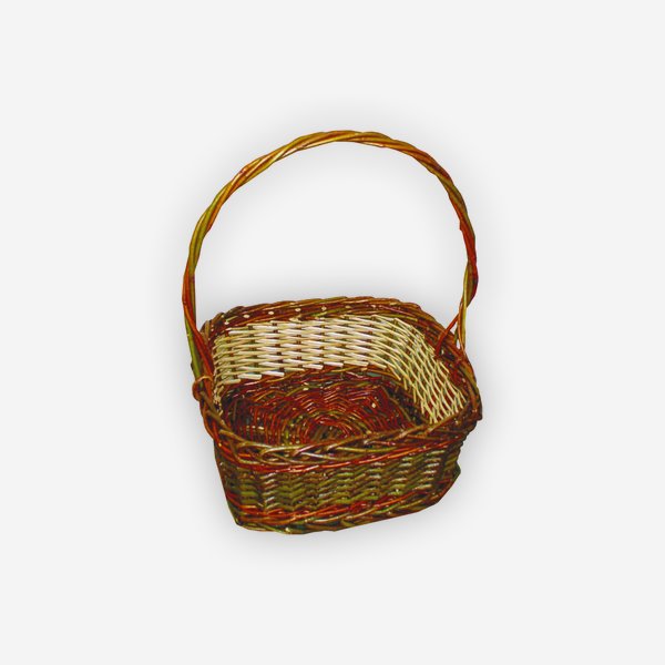 Wicker basket "ECO", plaited, square