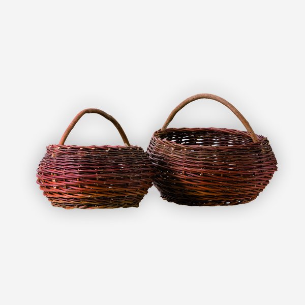 Egg basket, plaited, round
