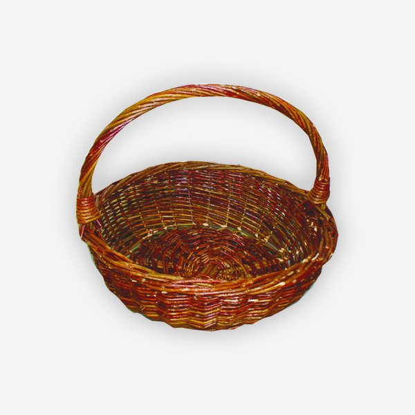 Wicker basket "HAIKE", plaited, round
