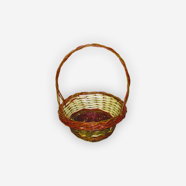 Wicker basket "TINA", plaited, round