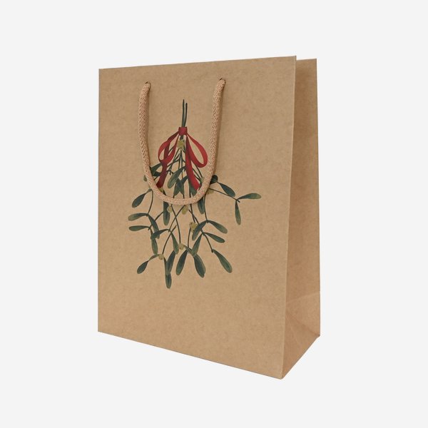 Gift carrier bag, mistletoe, 225/110/295