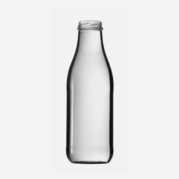 Milk bottle 1000ml, white, mouth: TO48