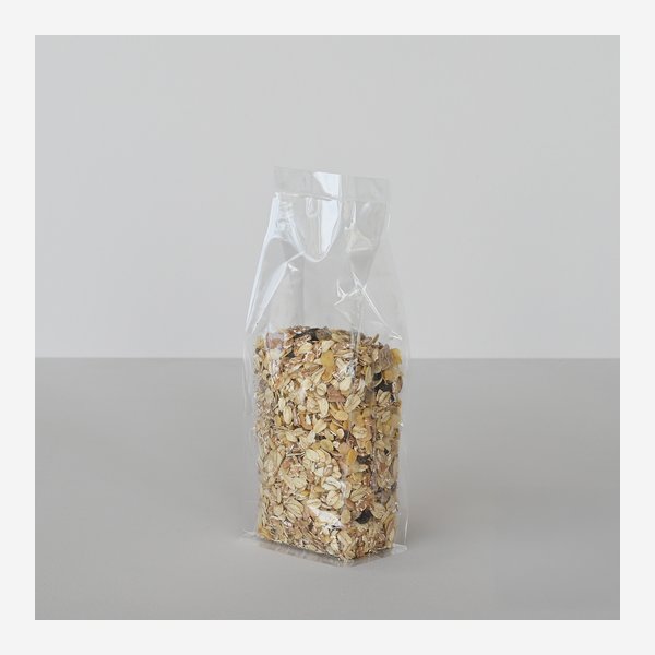 Flat bottom bag, transparent, 80/50/200