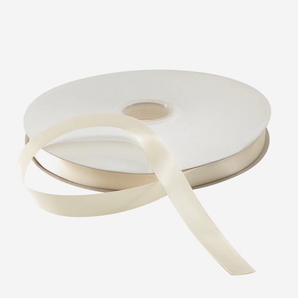 Satin ribbon, cream,suitable for hot-foil stamping