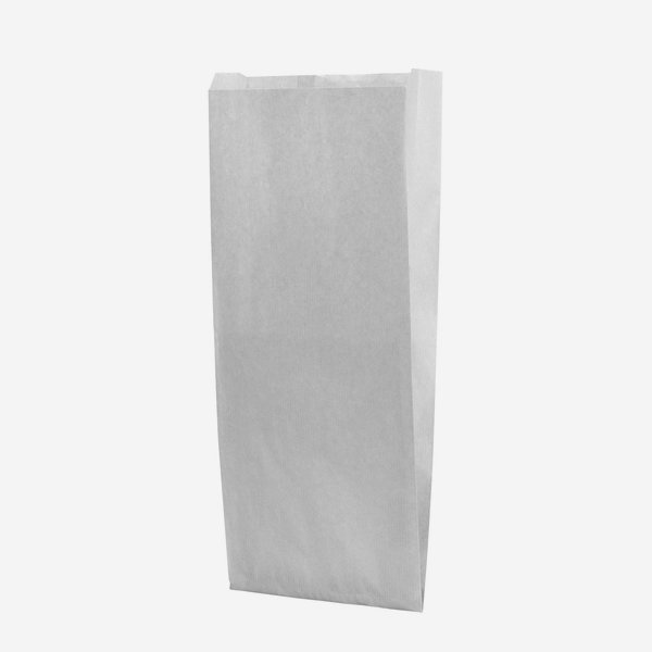 Side gusset bag, greaseproof paper, white