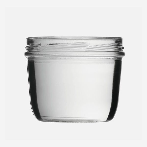 Straight jar 230ml, white, mouth: TO82