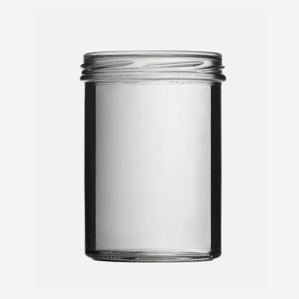 Straight jar 435ml, white, mouth: TO82