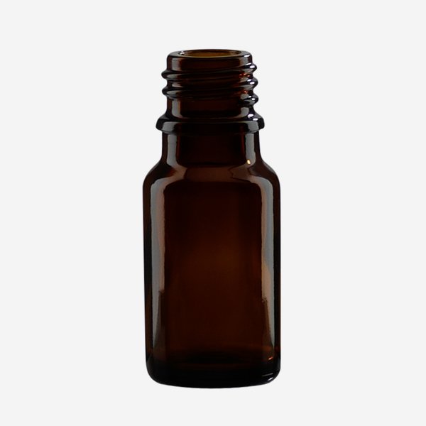 Dropper bottle 10ml, brown, mouth: GL-18
