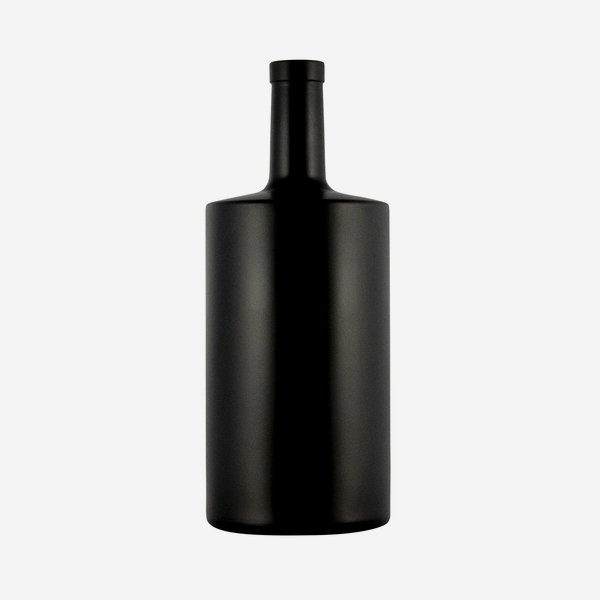 Viva bottle 1500ml, black matte coated, cork