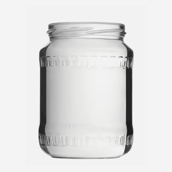 Cylindrical Jar 720ml, white, wide mouth: TO 82